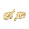 Rack Plating Eco-Friendly Brass Micro Pave Cubic Zirconia Pendants KK-A177-10G-3