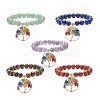 5Pcs 5 Style Natural Mixed Gemstone Stretch Bracelets Set BJEW-JB08748-1