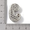 Rack Plating Brass Micro Pave Clear Cubic Zirconia Pendants ZIRC-U002-P-J-3