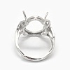 925 Sterling Silver Claw Prong Ring Settings STER-E061-50P-4