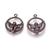 Tibetan Style Ring with Angel Alloy Pendants X-TIBEP-Q046-004R-FF-2