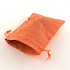 Polyester Imitation Burlap Packing Pouches Drawstring Bags X-ABAG-R004-14x10cm-02-3