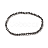 Natural Black Spinel Beads Stretch Bracelet for Women BJEW-JB07420-02-1