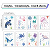 8 Sheets 8 Styles PVC Waterproof Wall Stickers DIY-WH0345-040-2