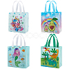 Gorgecraft 8Pcs 4 Styles Non-Woven Fabric Reusable Folding Gift Bags with Handle ABAG-GF0001-19C-1