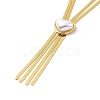 Acrylic Pearl Pendant Lariat Necklace NJEW-P271-03G-A-1