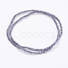 Electroplate Glass Beads Strands X-GLAA-F078-PL08-2