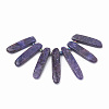 Natural Lepidolite/Purple Mica Stone Beads Strands X-G-N215-007-2