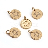 Brass Micro Pave Clear Cubic Zirconia Charms X-ZIRC-L091-028G-1