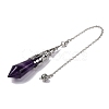 Natural Amethyst Pointed Dowsing Pendulum Big Pendants G-H285-06P-A04-4