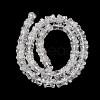 Transparent Crackle Glass Beads Strands GLAA-D025-01K-2