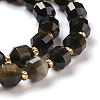 Natural Golden Sheen Obsidian Beads Strands G-K303-A30-8mm-3