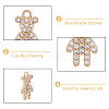 HOBBIESAY Brass Micro Pave Cubic Zirconia Charms ZIRC-HY0001-12-5