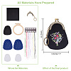 Tree Pattern Kiss Lock Purse Embroidery Starter Kit DIY-WH0043-46-3