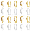 HOBBIESAY 20Pcs 2 Colors Brass Micro Pave Clear Cubic Zirconia Earring Hooks KK-HY0002-81-1