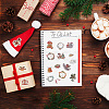 CRASPIRE 4 bags 4 styles Christmas Theme PET Picture Stickers Set DIY-CP0008-80-6