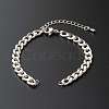 304 Stainless Steel Cuban Link Chain Bracelet AJEW-JB01014-1