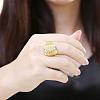 Trendy Brass Cubic Zirconia Wide Band Rings for Women RJEW-BB10653-7G-5