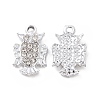 Alloy Rhinestone Pendants ALRI-C008-15P-1