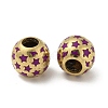 Brass Enamel European Beads FIND-E044-15G-01-2