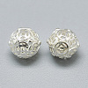 925 Sterling Silver Coin Beads STER-T002-281S-2