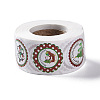 8 Patterns Christmas Round Dot Self Adhesive Paper Stickers Roll X-DIY-A042-01B-2