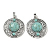 Synthetic Green Turquoise Pendants G-Q158-03T-1