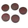 Natural Wood Cabochon Settings WOOD-WH0115-37B-F-1