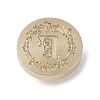 Golden Tone Wax Seal Brass Stamp Head DIY-B079-01G-F-2