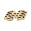 Rack Plating Eco-Friendly Brass Micro Pave Cubic Zirconia Pendants KK-F844-03G-2