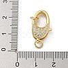 Brass Micro Pave Cubic Zirconia Lobster Claw Clasps KK-M300-04G-02-3