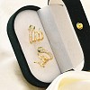 Brass Micro Pave Cubic Zirconia Stud Earrings for Women EJEW-F352-03G-4