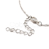 Minimalist Lotus Alloy Pendant Necklace for Women NJEW-I113-03P-4