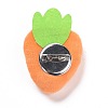 Carrot Cotton & Non-Woven & Velvet Fabric Brooch JEWB-A003-07-2