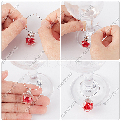 SUNNYCLUE DIY Wine Glass Charms Making Kits DIY-SC0020-73S-1