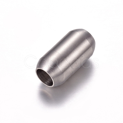 Tarnish Resistant 304 Stainless Steel Magnetic Clasps with Glue-in Ends X-STAS-Q164-1