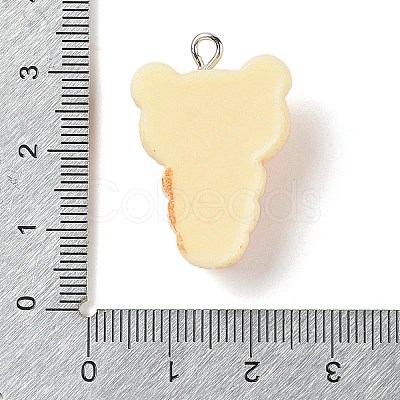 Resin Imitation Food Pendants FIND-U001-02G-1