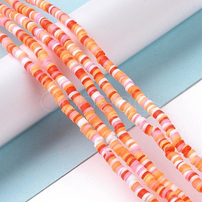 Handmade Polymer Clay Beads Strands CLAY-R089-3mm-003-1