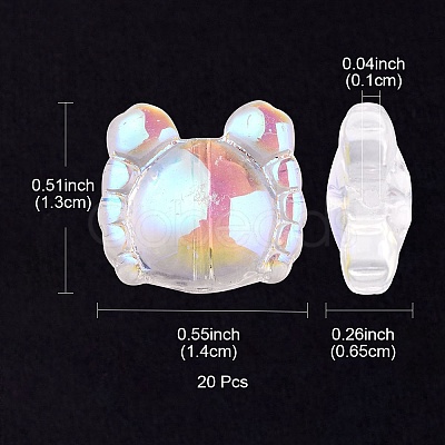 Transparent Electroplate Glass Beads GLAA-YW0003-08-1