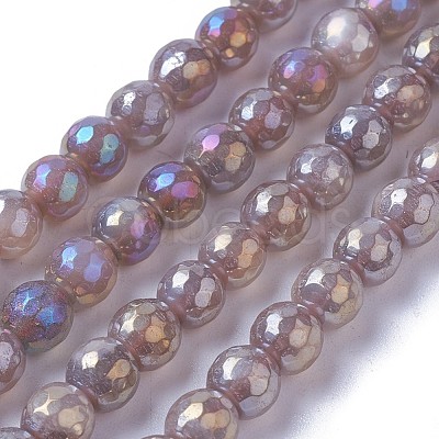 Electroplate Natural Sunstone Beads Strands G-F627-03-B02-1