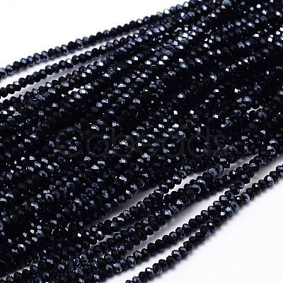 Faceted Rondelle Half Rainbow Plated Electroplate Glass Beads Strands X-EGLA-M006-2mm-A04-1