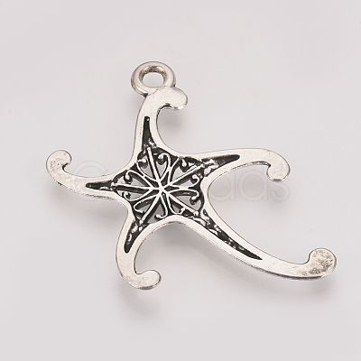 Tibetan Style Alloy Pendants X-TIBE-T011-55AS-FF-1