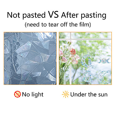 Waterproof PVC Colored Laser Stained Window Film Static Stickers DIY-WH0314-089-1