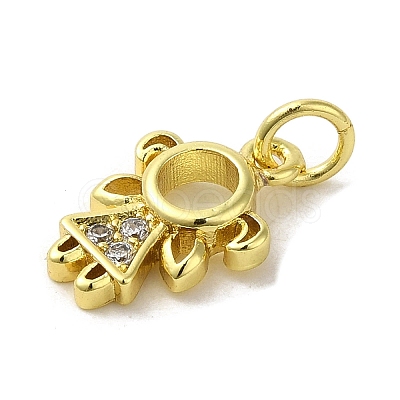 Brass Micro Pave Cubic Zirconia Charms KK-M283-18B-01-1