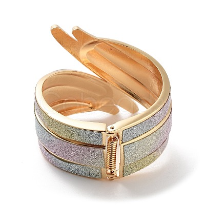 Sparkle Wings Wrap Alloy Cuff Bangles BJEW-C058-05G-01-1