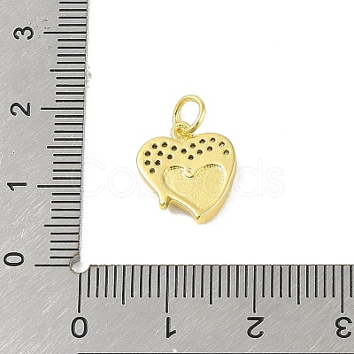 Brass Micro Pave Clear Cubic Zirconia Pendants KK-E111-46G-03-1