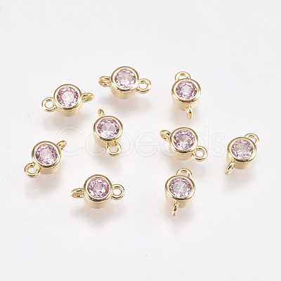 Brass Cubic Zirconia Links KK-P138-16C-1