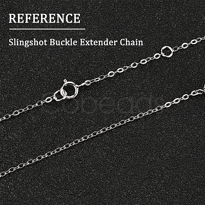 SUNNYCLUE 3Pcs 3 Style Rhodium Plated 925 Sterling Silver Chain Extender FIND-SC0001-61P-1