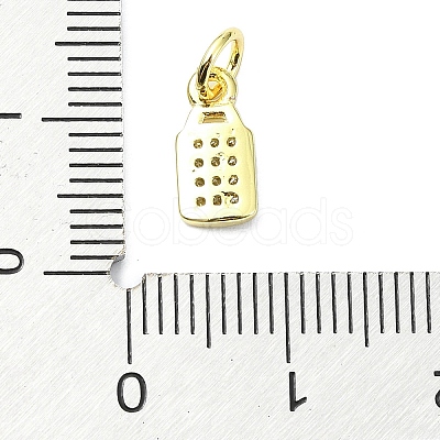 Brass Micro Pave Cubic Zirconia Pendants KK-H475-28G-01-1