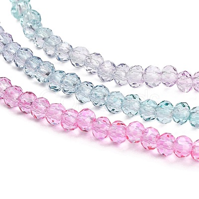 Transparent Painted Glass Beads Strands X-DGLA-A034-T1mm-A10-1